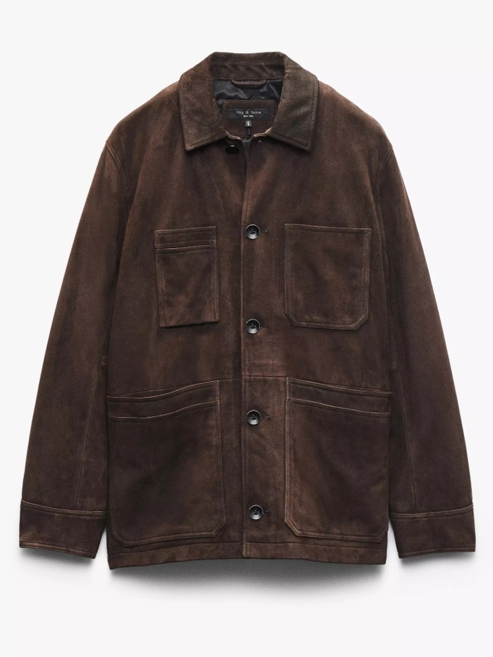 Rag & Bone Graham Suede Chore Jacket Coat Brown Mens Medium NWT